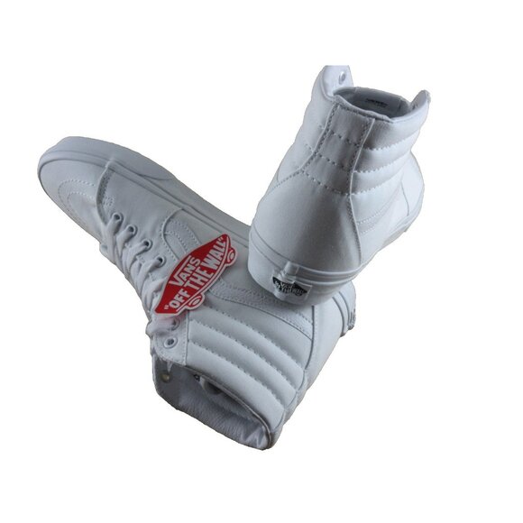 Vans Men's Sk8-Hi True White Striped Classic Canvas Skate shoes Sizes NIB - Picture 6 of 7